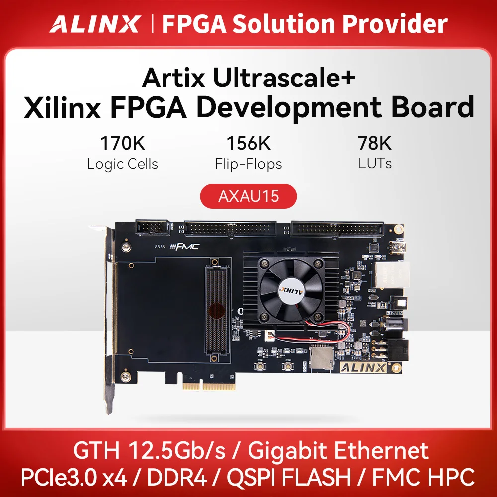 Alinx Xilinx AXAU15 FPGA Dev Board & Kit with AMD Artix US+